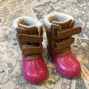Toddler girl snow boots Sherpa lined